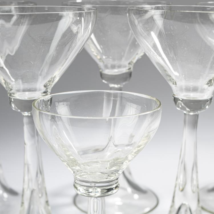 Bild 2 zu Objekt, Eight wine glasses and one liqueur glass 'Menzel', 1900, Richard Riemerschmid, Poschinger, Benedikt von, Oberzwieselau, 178A 214