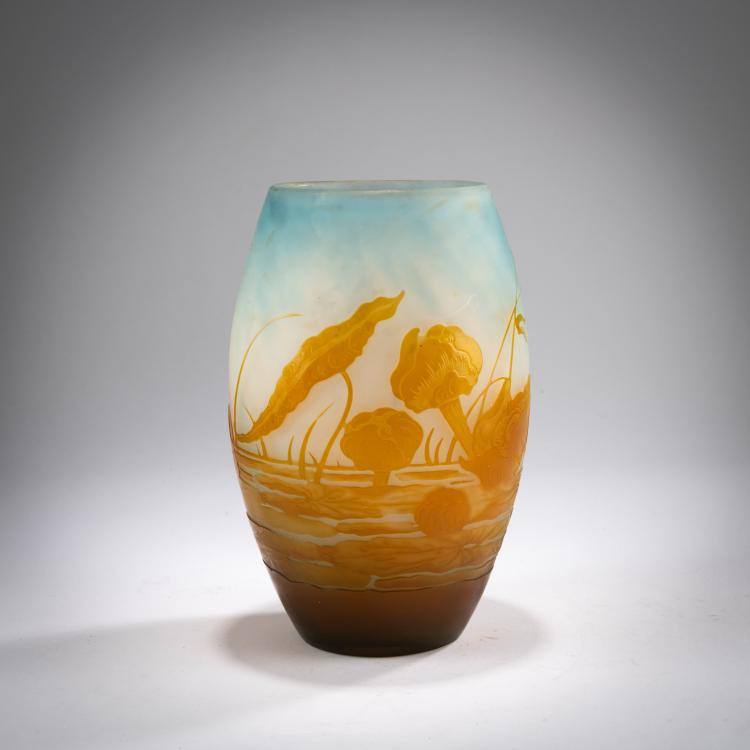 Hauptbild zu Objekt, Vase 'N&eacute;nuphars et Sagittaire', 1920-36, Gall&eacute;, Nancy, 178A 116