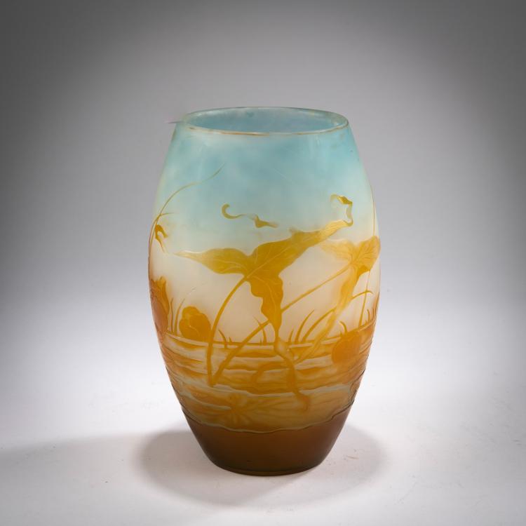 Bild 1 zu Objekt, Vase 'N&eacute;nuphars et Sagittaire', 1920-36, Gall&eacute;, Nancy, 178A 116