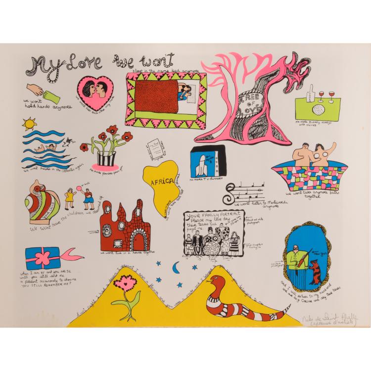 Hauptbild zu Objekt, 'My Love we won't', 1968, Niki de Saint Phalle, 179C 650