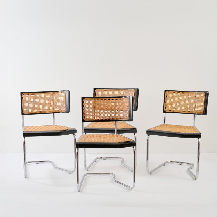 Hauptbild zu Objekt, Vier St&uuml;hle 'B 2', 1982 (Entwurf), Stefan Wewerka, Tecta, Lauenf&ouml;rde, 178B 852