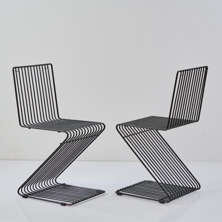 Bild 1 zu Objekt, Two 'Z' chairs, 1970 (design), Fran&ccedil;ois Arnal, Atelier A, Paris, 178B 780