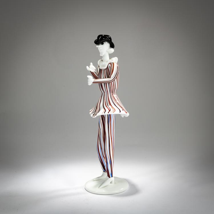 Hauptbild zu Objekt, Figurine, probably from the 'Commedia del'Arte', 1947/48, Fulvio Bianconi, Venini, Murano, 179B 509