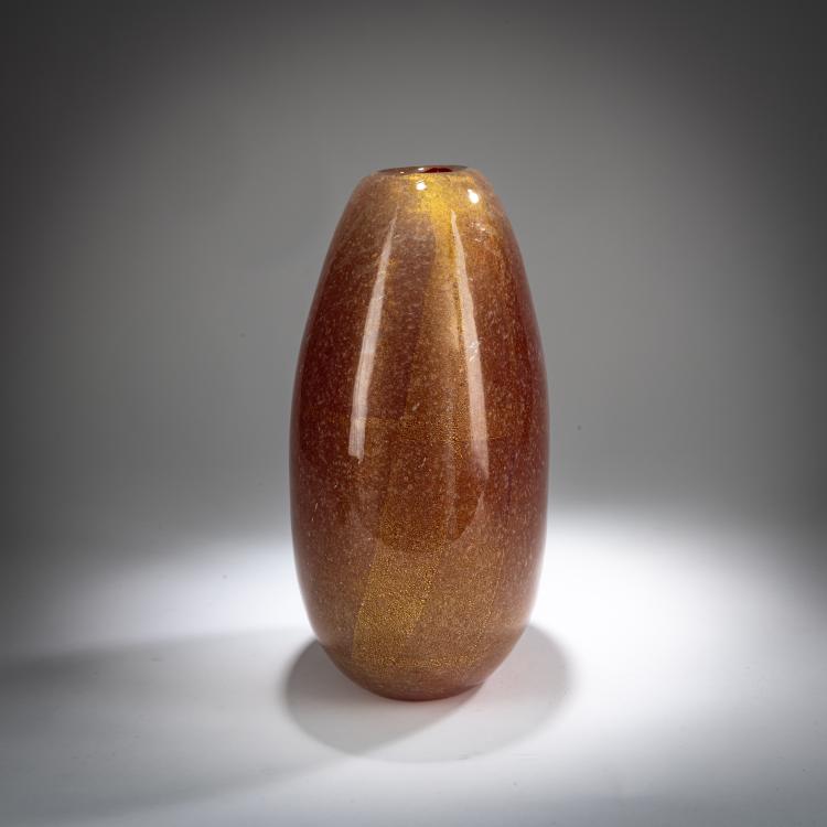 Bild 1 zu Objekt, Vase 'Rosso pulegoso oro', um 1937, Flavio Poli, Seguso Vetri d'Arte, Murano, 179B 562