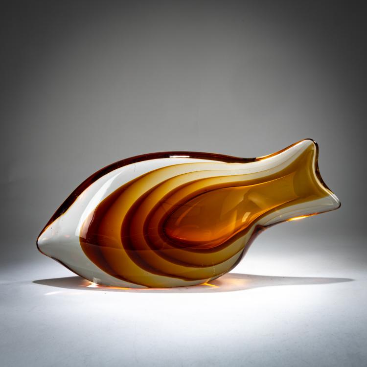 Hauptbild zu Objekt, Fisch 'Sommerso', um 1960, Antonio Da Ros, Cenedese, Gino, Murano, 179B 629
