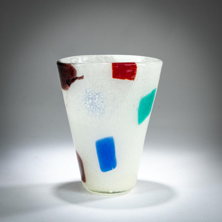 Hauptbild zu Objekt, Vase 'Pulegoso arlecchino', 1953, Dino Martens, Toso, Aureliano, Murano, 179B 592
