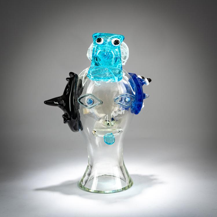 Hauptbild zu Objekt, 'Testa' sculpture, 1978, Fulvio Bianconi, Seguso Vetri d'Arte, Murano, 179B 586