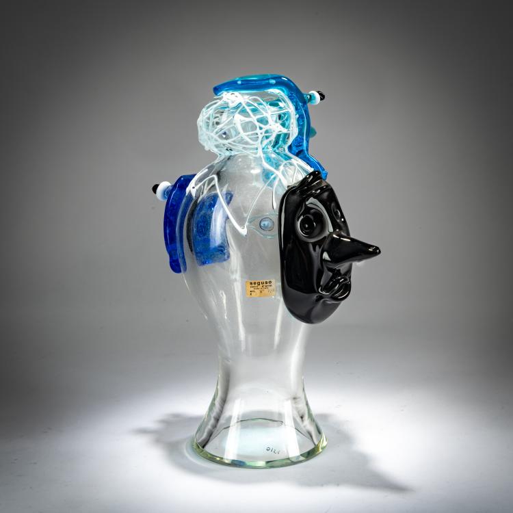 Bild 1 zu Objekt, 'Testa' sculpture, 1978, Fulvio Bianconi, Seguso Vetri d'Arte, Murano, 179B 586