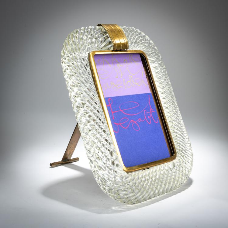 Hauptbild zu Objekt, Standrahmen, um 1950, Barovier & Toso, Murano (zug./attr.), 179A 106