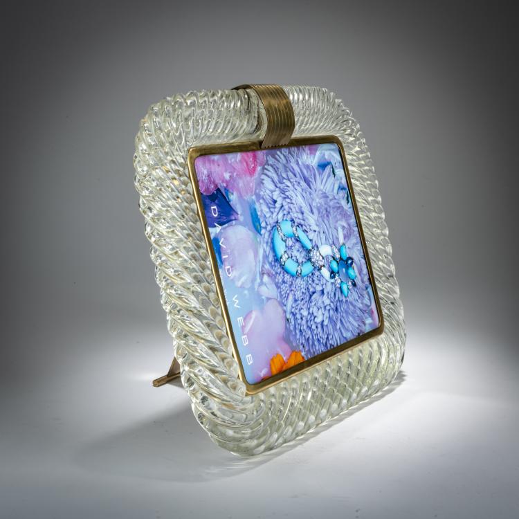 Hauptbild zu Objekt, Standrahmen, um 1950, Barovier & Toso, Murano (zug./attr.), 179A 107