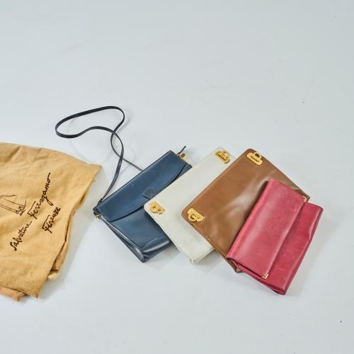 Set of four Salvatore Ferragamo bags