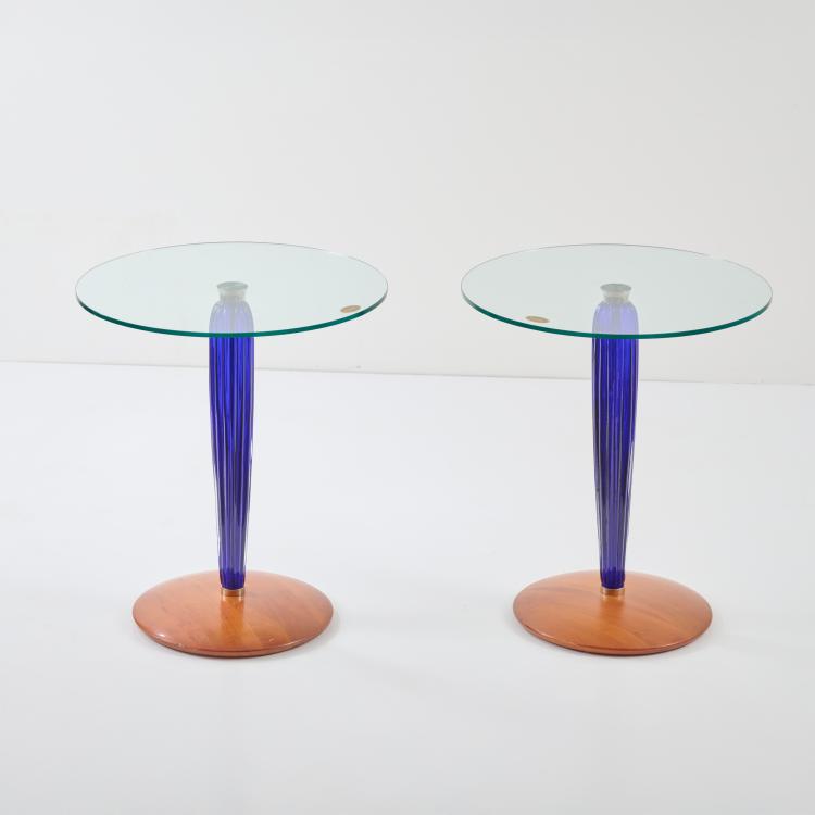 Hauptbild zu Objekt, Zwei Beistelltische, 1970/80er Jahre, Seguso Vetri d'Arte, Murano; Morex, Italien / Italia, 179A 372