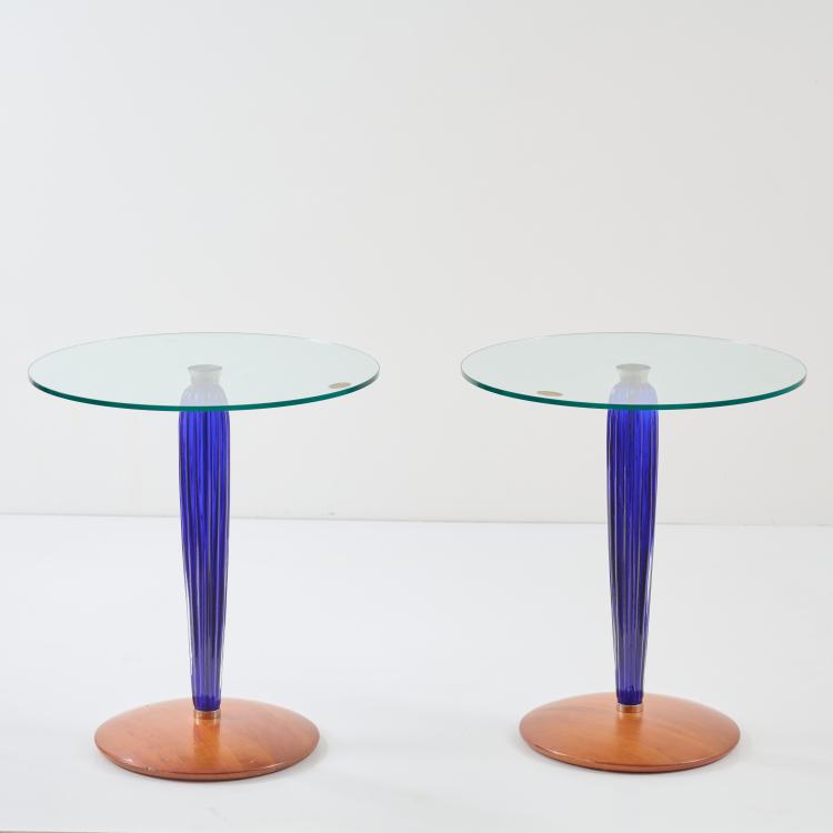Bild 1 zu Objekt, Zwei Beistelltische, 1970/80er Jahre, Seguso Vetri d'Arte, Murano; Morex, Italien / Italia, 179A 372