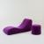 Lounge chair and stool/side table from the 'Welle' series, 1969/70 (design)
