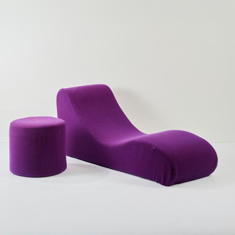 Bild 1 zu Objekt, Liege und Hocker/ Beistelltisch aus der Serie 'Welle', 1969/70 (Entwurf), Verner Panton, Metzeler Schaum, M&uuml;nchen / Munich, 178B 772