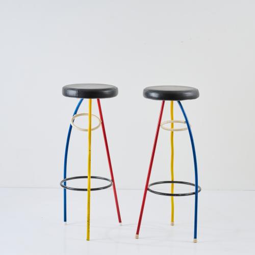 Zwei Barhocker 'Duplex', 1980