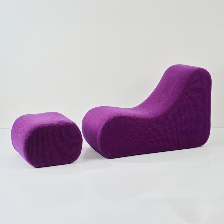 Hauptbild zu Objekt, Liege mit Ottoman aus der Serie 'Welle', 1969/70, Verner Panton, Metzeler Schaum, M&uuml;nchen / Munich, 179A 27