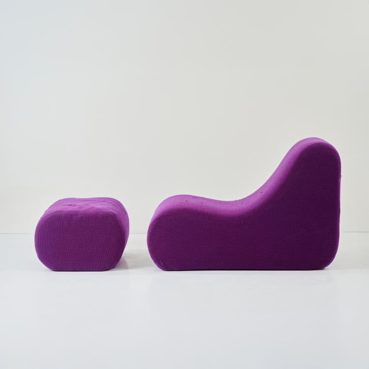 Bild 1 zu Objekt, Liege mit Ottoman aus der Serie 'Welle', 1969/70, Verner Panton, Metzeler Schaum, M&uuml;nchen / Munich, 179A 27