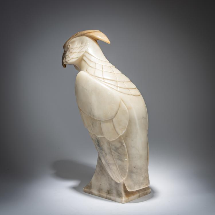 Bild 2 zu Objekt, Alabasterfigur 'Sitzender Kakadu', um 1925, Wilhelm Krieger, Hessische Kunstwerkst&auml;tten Altmorsche, 180A 167