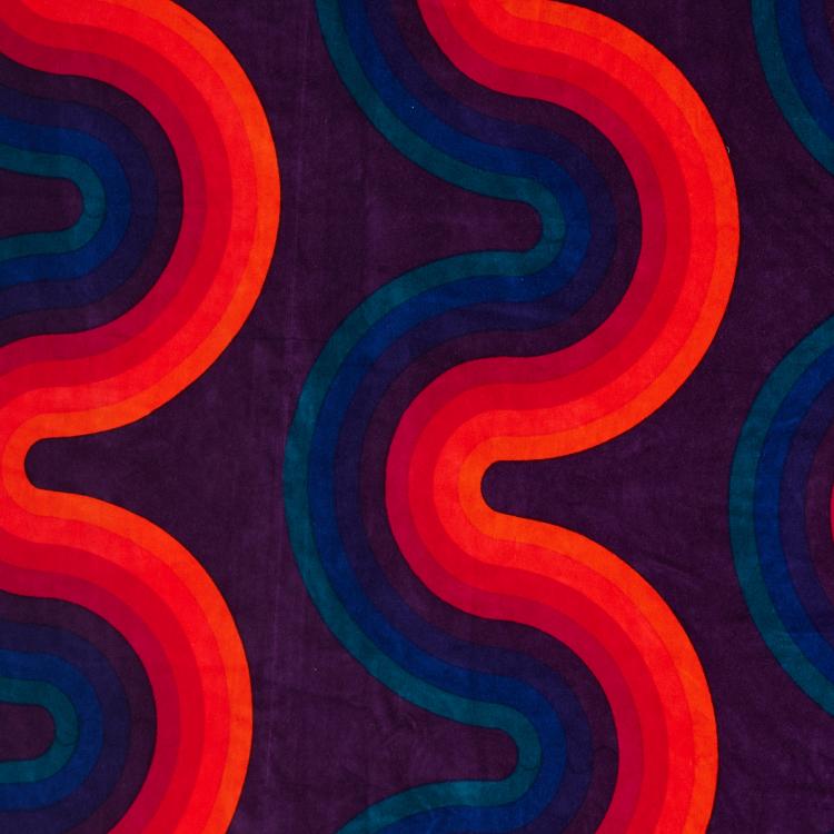 Bild 1 zu Objekt, Stoffbahn 'Kurve', 1969 (Entwurf), Verner Panton, Mira-X, Suhr, 179A 31