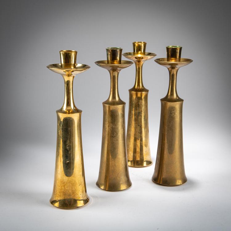 Hauptbild zu Objekt, Four candlesticks, 1930s, Jens Harald Quistgaard, Dansk Designs, Kopenhagen, 179A 125