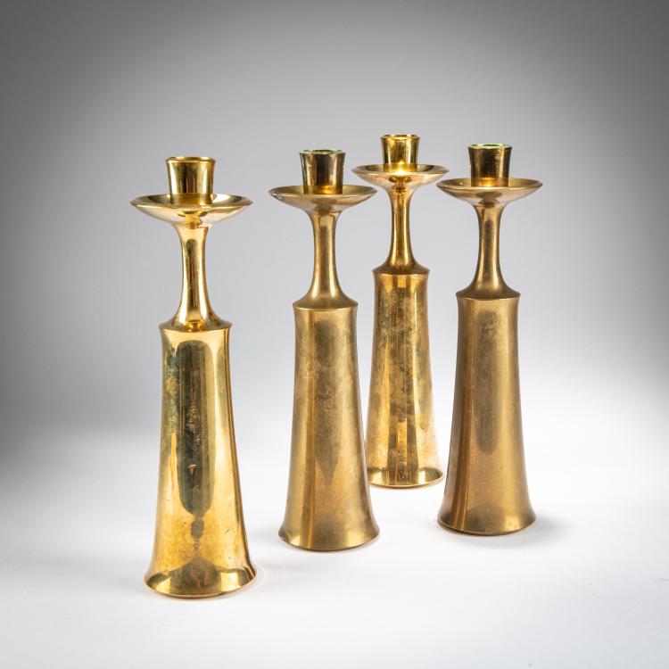 Bild 1 zu Objekt, Four candlesticks, 1930s, Jens Harald Quistgaard, Dansk Designs, Kopenhagen, 179A 125