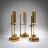 Three kerosene candlesticks, c. 1950