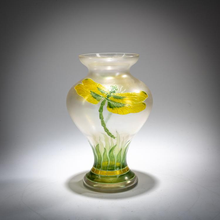 Hauptbild zu Objekt, Vase 'Libellen', nach 1900, Heckert, Fritz, Petersdorf / Piechowice, 180A 131
