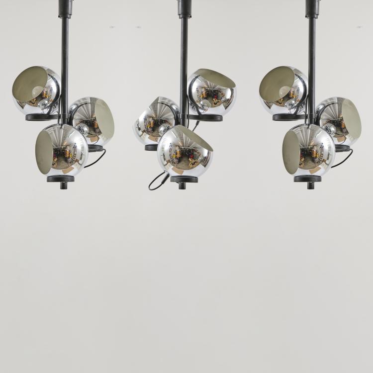 Hauptbild zu Objekt, Three ceiling lights, c. 1970, Etienne Fermigier (attributed), Frankreich / France, 179A 337