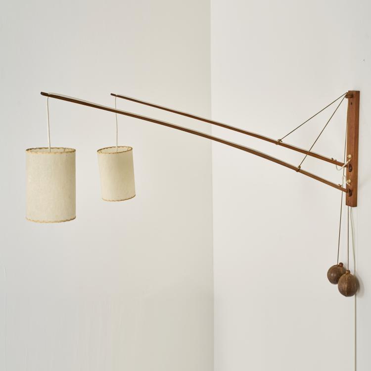 Bild 1 zu Objekt, Gegengewicht Doppelarm Wandleuchte, um 1958, Rupprecht Skrip,Ruprecht Skrip, Skrip Leuchten, Deutschland / Germany, 179A 236