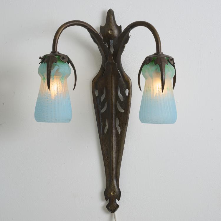 Bild 1 zu Objekt, Zwei Wandappliken 'Pissenlit', um 1910, Daum Fr&egrave;res, Nancy, 180A 14