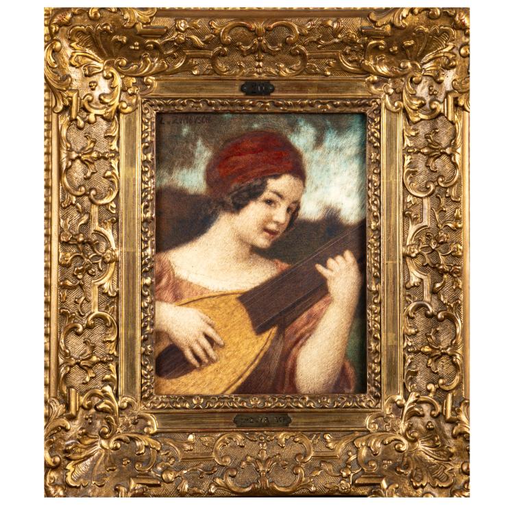 Hauptbild zu Objekt, Lute player, c. 1900, Ludwig von Zumbusch, 180A 143