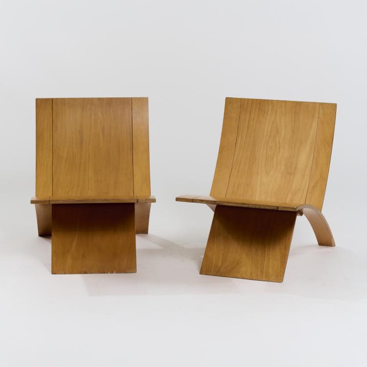 Bild 1 zu Objekt, Zwei Sessel 'Laminex', 1966 (Entwurf), Jens Nielsen, Westnofa Furniture, Andalsnes, Norwegen / Norway, 179A 287
