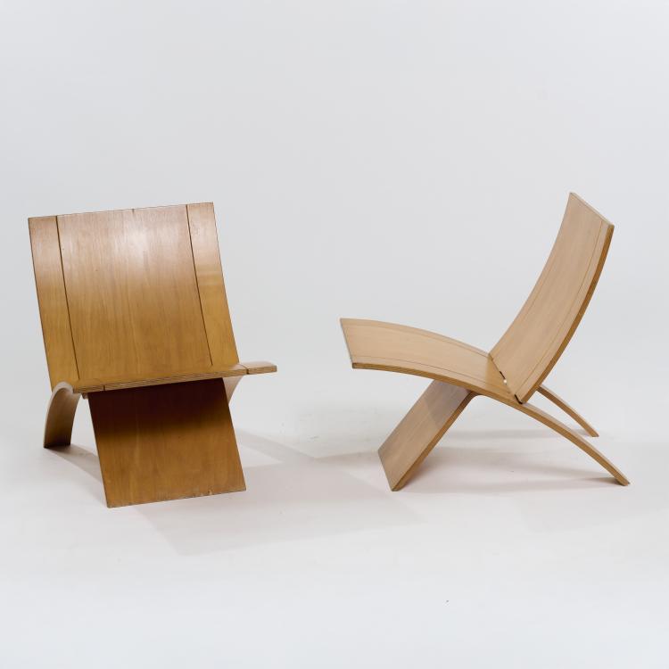 Bild 2 zu Objekt, Zwei Sessel 'Laminex', 1966 (Entwurf), Jens Nielsen, Westnofa Furniture, Andalsnes, Norwegen / Norway, 179A 287