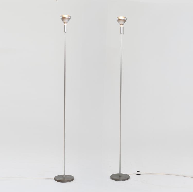 Hauptbild zu Objekt, Zwei Stehleuchten aus der HfG Ulm, um 1955 (Entwurf), Otl Aicher,Max Bill,Hans Gugelot, HfG Ulm, Deutschland /Germany, 179A 210