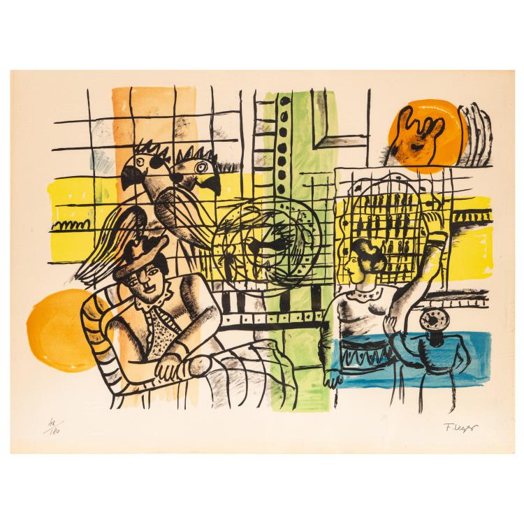 Hauptbild zu Objekt, 'Le Marchand d'Oiseaux' from: 'La Ville', 1959, Fernand L&eacute;ger, T&eacute;riade &Eacute;diteur, Paris (Publ.), 179C 776