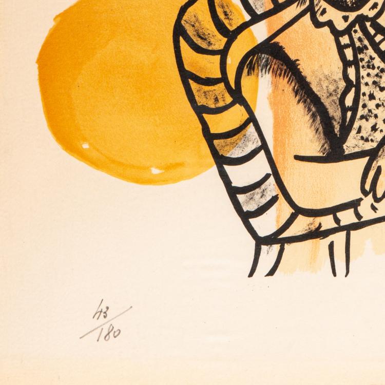 Bild 1 zu Objekt, 'Le Marchand d'Oiseaux' from: 'La Ville', 1959, Fernand L&eacute;ger, T&eacute;riade &Eacute;diteur, Paris (Publ.), 179C 776