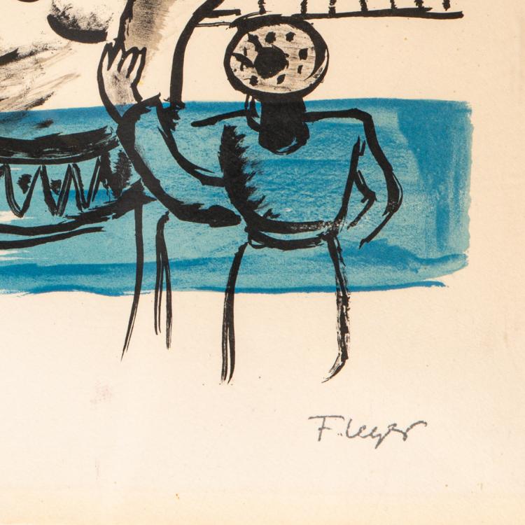 Bild 2 zu Objekt, 'Le Marchand d'Oiseaux' from: 'La Ville', 1959, Fernand L&eacute;ger, T&eacute;riade &Eacute;diteur, Paris (Publ.), 179C 776