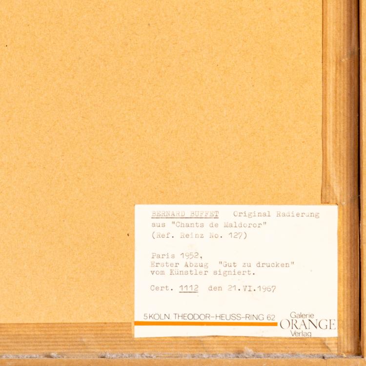 Bild 3 zu Objekt, Blatt aus 'Chants de Maldoror', 1952, Bernard Buffet, 179C 775
