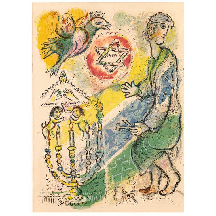 Bild 1 zu Objekt, 2 Bl&auml;tter aus der Serie 'The Story of the Exodus', 1966, Marc Chagall, Leon Amiel, New York/Paris (Publ.), 179C 781