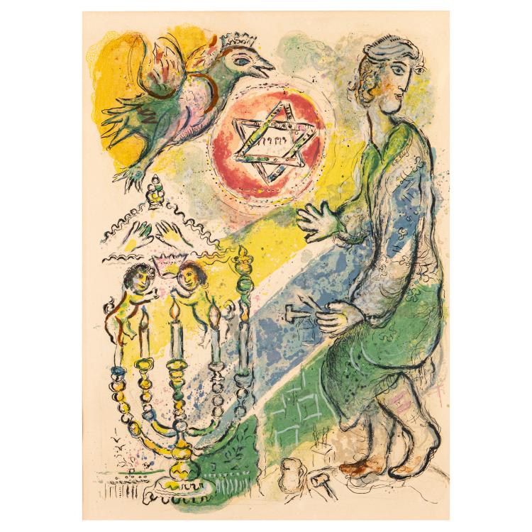 Bild 2 zu Objekt, 2 Bl&auml;tter aus der Serie 'The Story of the Exodus', 1966, Marc Chagall, Leon Amiel, New York/Paris (Publ.), 179C 781