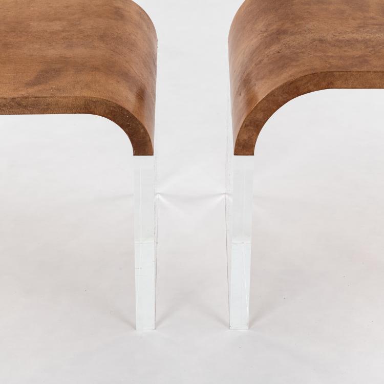 Bild 2 zu Objekt, Zwei Nachttische, 1980er Jahre, Heino Stamm, Tura, Mailand / Milan ; M&ouml;belwerkstatt f&uuml;r Acrylglas, Innsbruck, 179A 377