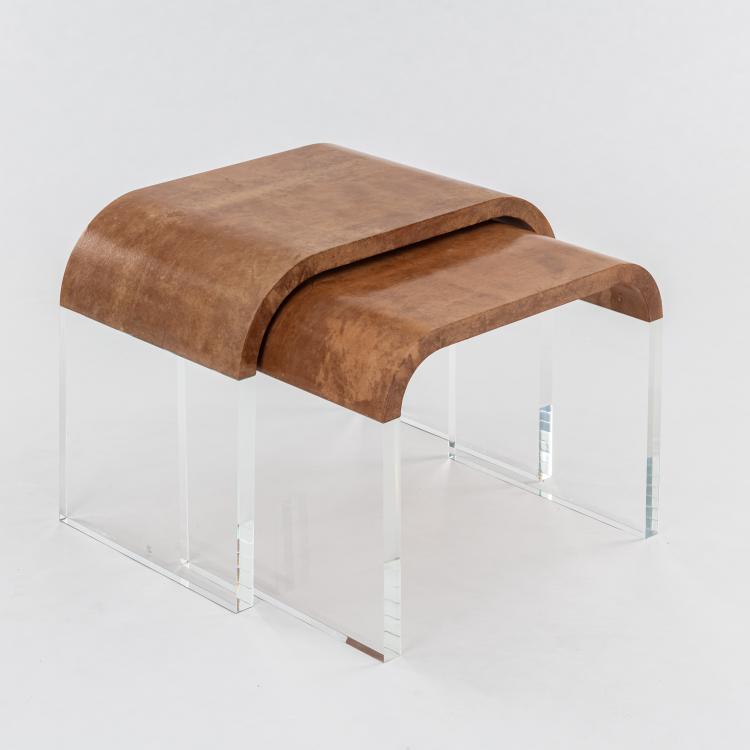 Bild 5 zu Objekt, Zwei Nachttische, 1980er Jahre, Heino Stamm, Tura, Mailand / Milan ; M&ouml;belwerkstatt f&uuml;r Acrylglas, Innsbruck, 179A 377