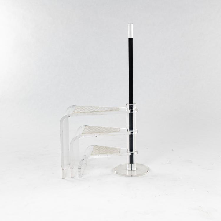 Bild 1 zu Objekt, Bibliotheksleiter, 1980er Jahre, Heino Stamm, M&ouml;belwerkstatt f&uuml;r Acrylglas, Innsbruck, 179A 375