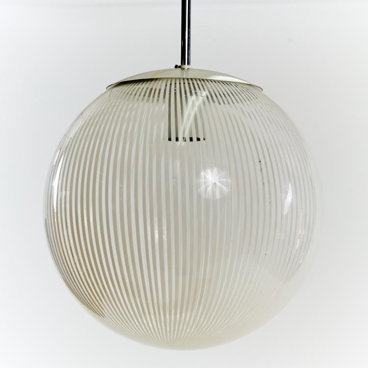 Bild 1 zu Objekt, Two hanging lights 'Tessuto', 1970s, Ludovico Diaz de Santillana, Venini, Murano, 179A 278