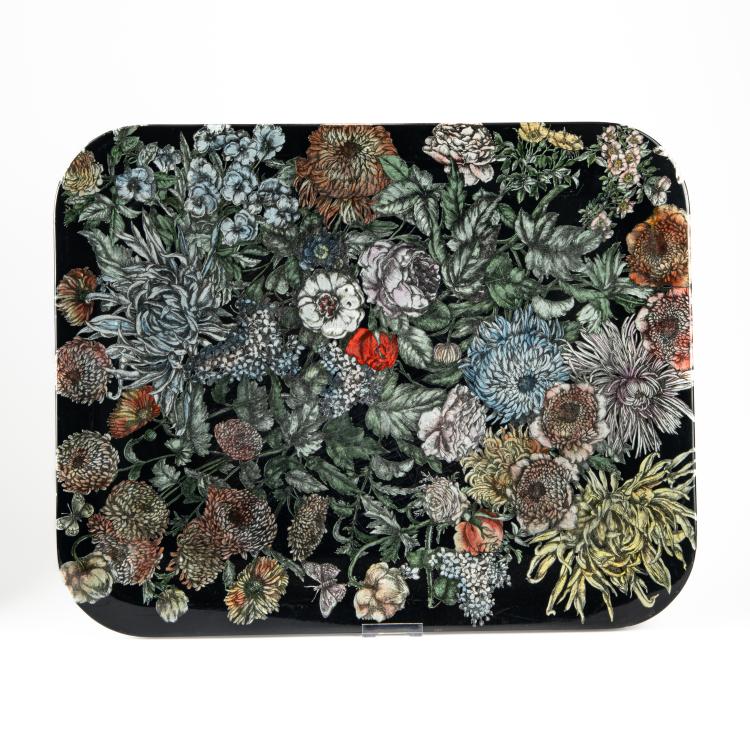 Hauptbild zu Objekt, Tablett 'Fiori', 1950er Jahre, Piero Fornasetti, Fornasetti, Mailand / Milan, 179A 81
