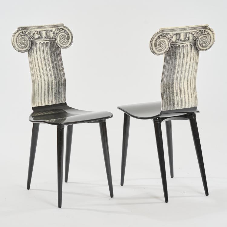 Bild 2 zu Objekt, Zwei St&uuml;hle 'Capitello ionico', 1980 (Entwurf), Piero Fornasetti, Fornasetti, Mailand / Milan, 179A 84