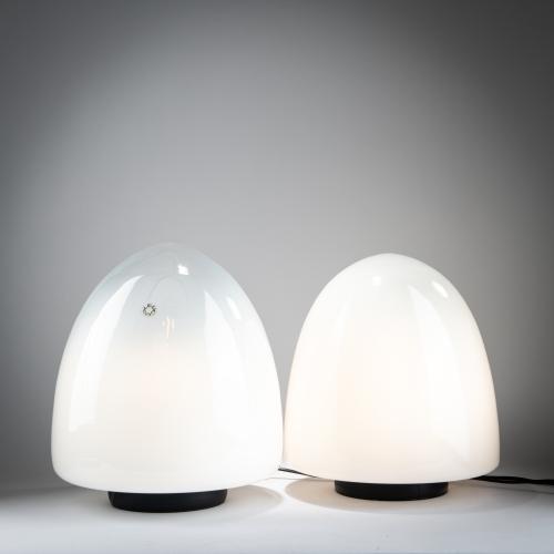 Zwei Tischleuchten 'Ebe', um 1970