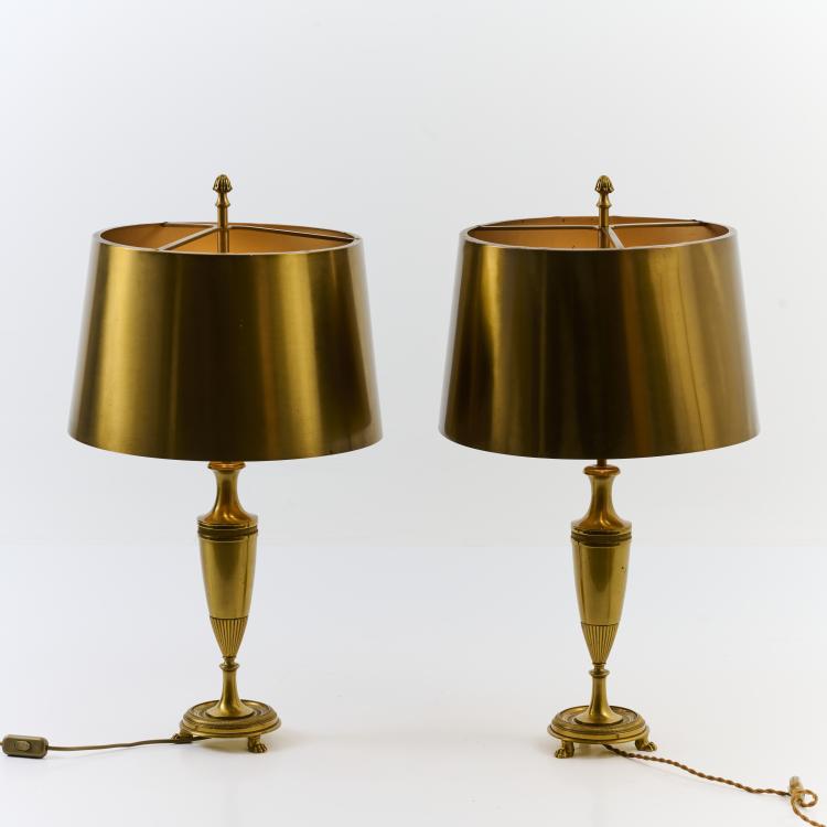 Hauptbild zu Objekt, Zwei Tischleuchten, 1970er Jahre, Maison Charles, Charles & Fils, Paris, 179A 330