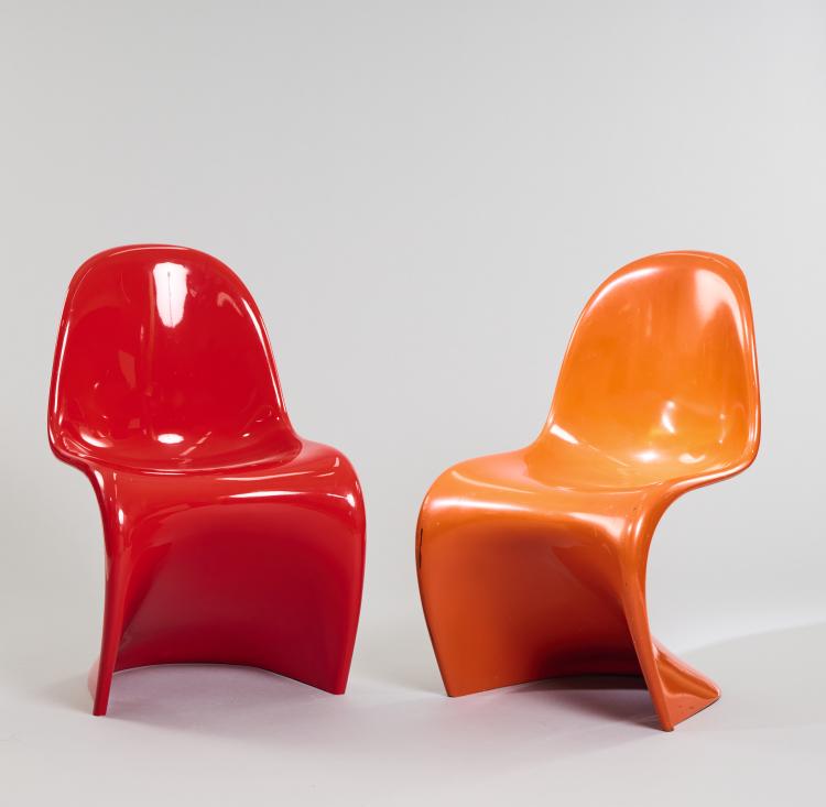 Hauptbild zu Objekt, Zwei 'Panton'-St&uuml;hle, 1962/67 (Entwurf), Verner Panton, Vitra, Birsfelden, 179A 28